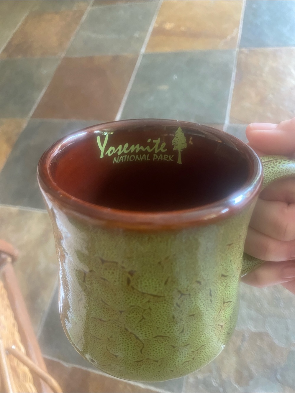 Yosemite National Park Green Ceramic Mug